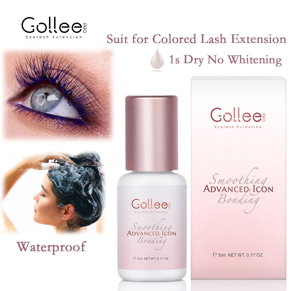 Top Trends: Gollee Transparent Thin Glue Lash Extension 1s Dry Oilproof Adhesive Retention 4-6 Weeks Low Odor Makeup EyeLash Supplies Glue Shoppable Styles