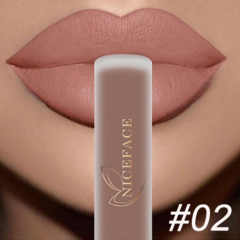 Top Trends: NICEFACE Nude Liquid Lipsticks Waterproof Velvet Matte Lip Gloss Long Lasting Non-stick Cup Lip Tint Makeup Pigment Cosmetics Shoppable Styles