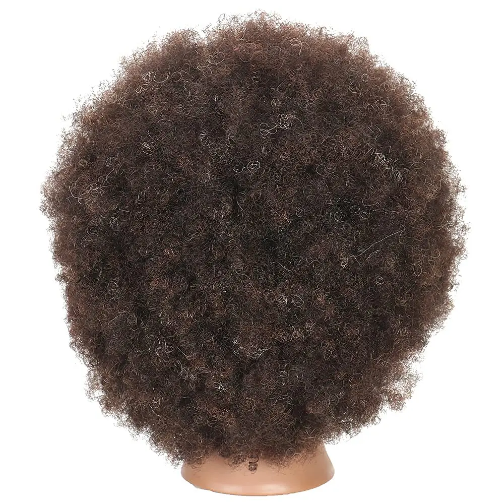 Top Trends: Afro Mannequin Head 100% Real Hair Traininghead Styling Head Braid Hair Dolls Head For Practicing Cornrows And Braids 6inches Shoppable Styles - Image 3