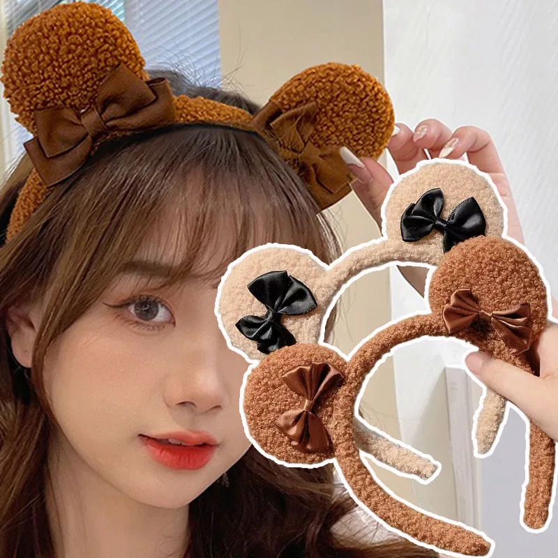 Top Trends: Girls Cute Bear Ears Plush Simple Hairbands Kids Lovely Hair Ornament Headband Hair Hoops Children Fashion Hair Accessories Gift Shoppable Styles