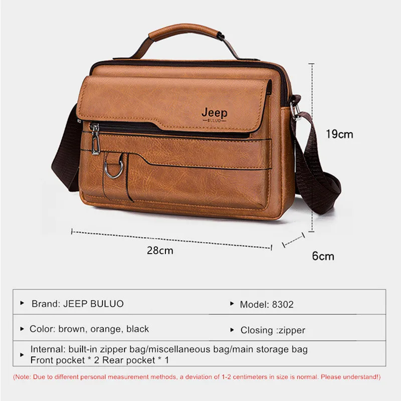 Top Trends: JEEP BULUO Multi-function Business Handbags Men New Man's Shoulder Bags Large Capacity Leather Messenger Bag Crossbody Big Brand Shoppable Styles - Image 2