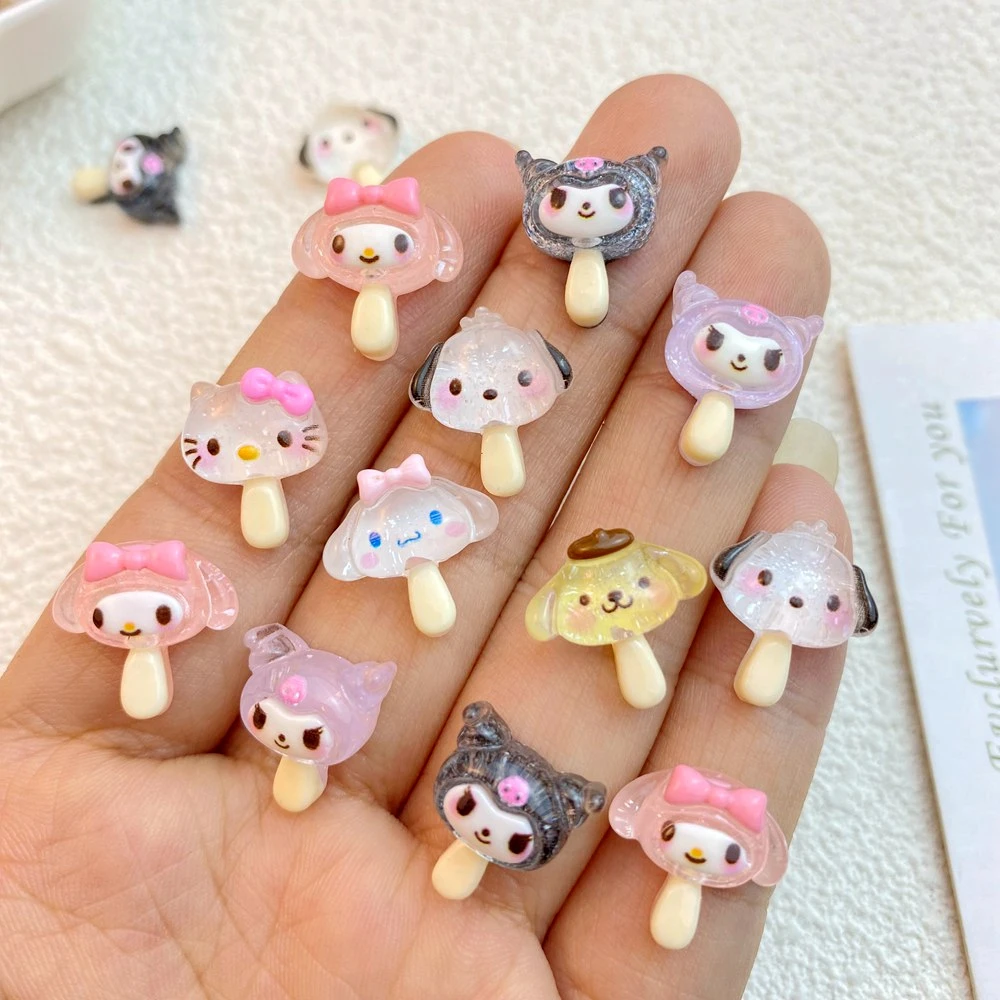 Top Trends: 20PCS 3D Resin Cartoon Sanrio Cat Popsicle Accessories Nail Art Charms For Manicure Decor Nails Decoration Supplies Material Shoppable Styles