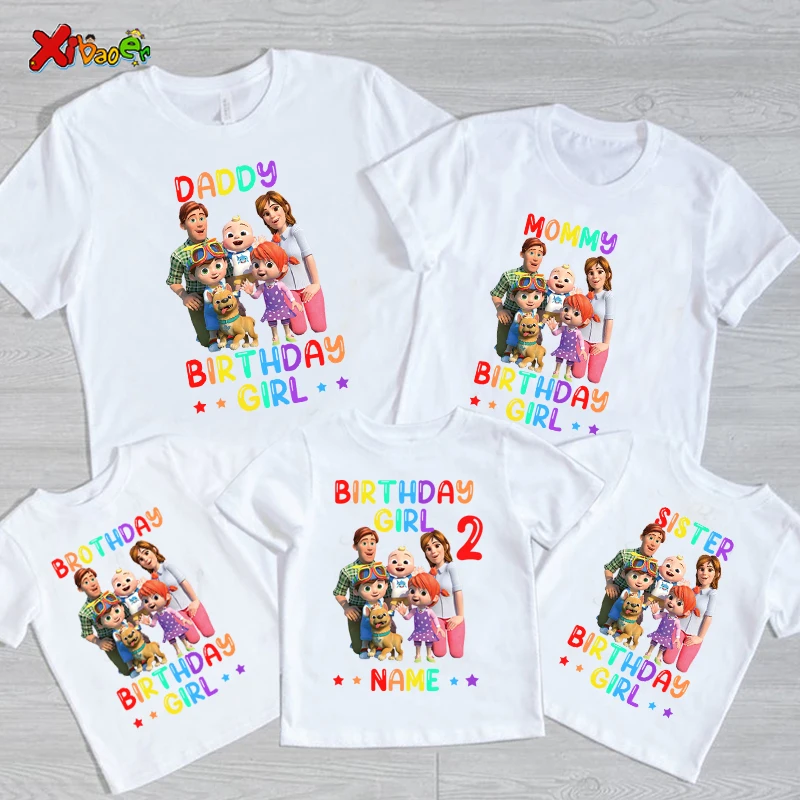 Top Trends: Birthday Girl Shirt For Family Matching Clothes Party Girls TShirt Gift Custom Name Kids Clothing Outfit Children Watermelon Top Shoppable Styles