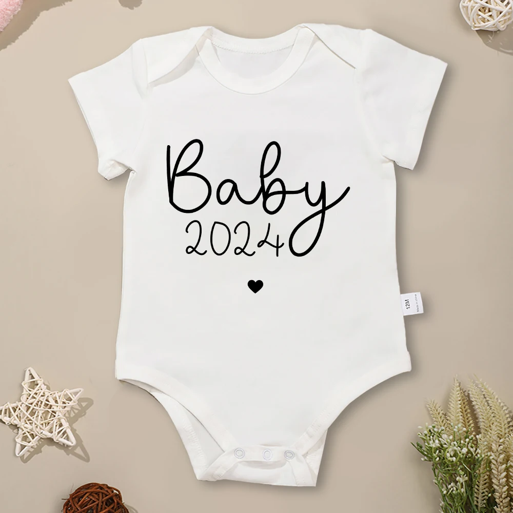 Top Trends: Baby 2024 Newborn Girl Clothes High Quality Pure Cotton Cozy Baby Boy Bodysuit Happy New Year Home Infant Onesies Fine Gift Shoppable Styles