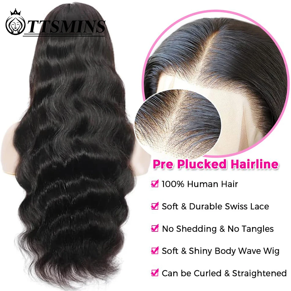 Top Trends: Loose Wavy Lace Front Wigs Human Hair Body Wave 13x4 Lace Frontal Wig Pre Plucked With Baby Hair 180% Brazilian Human Hair Wigs Shoppable Styles - Image 2