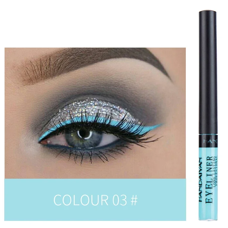 Top Trends: Yellow Liquid Eyeliner Pencil Waterproof Lasting Quick-Dry No Blooming Colorful Blue Pink Eye Liner Pen Makeup Cosmetics Tools Shoppable Styles - Image 3