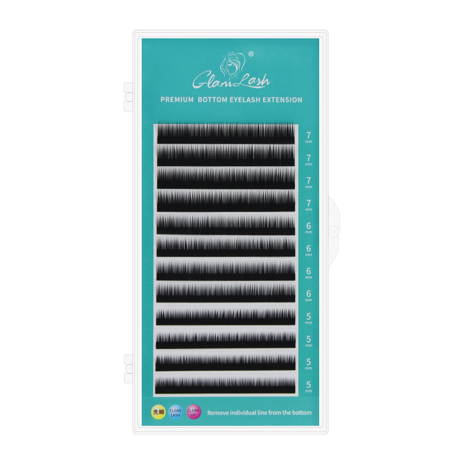 Top Trends: GLAMLASH Bottom Lashes 5mm 6mm 7mm J / B / C Curl Under Eyelashes Lower Individual Lashes Natural Short False Mink Eyelash Extension Shoppable Styles - Image 6