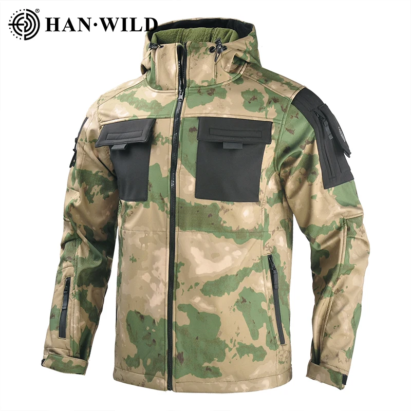 Top Trends: HAN WILD Men's Military Jackets Fleece Army Tactical Clothing Men Multicam Male Camo Windbreakers Combat Jacket Hunting Clothes Shoppable Styles