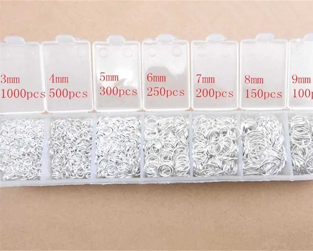 Top Trends: Free Wholesale Lot 2400pcs 3-4-5-6-7-8-9mm 925 Sterling Silver Components 925 Silver Jewelry Findings Jump Rings A Box Shoppable Styles