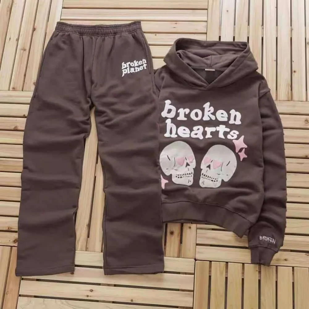 Top Trends: Classic Harajuku Broken Heart 2.0 Hoodie Set Letter American Astro Street Sweatshirt Men's And Women's Hip Hop Y2K Clothing Shoppable Styles