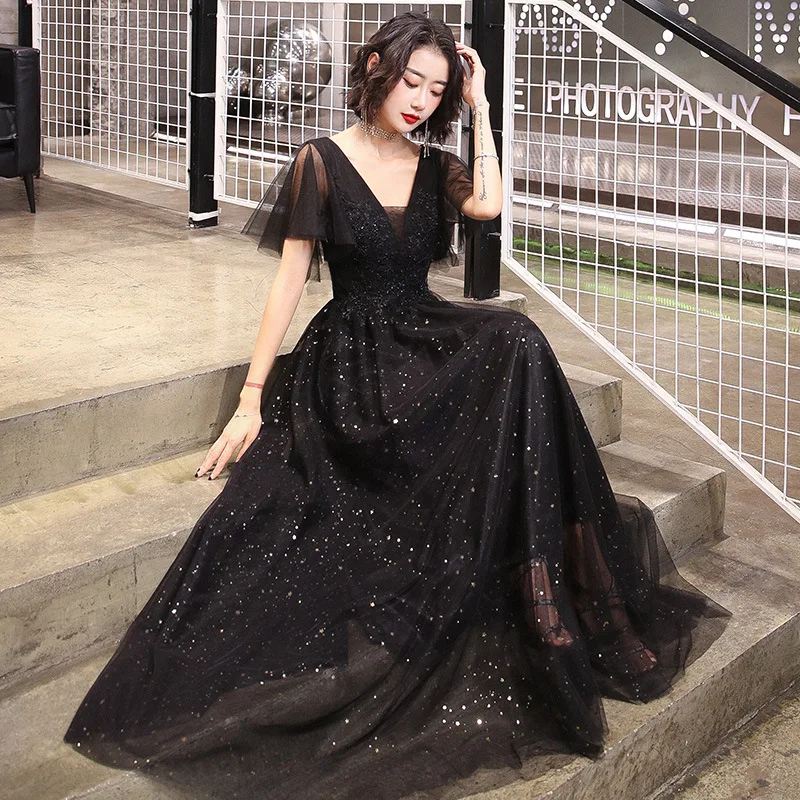 Top Trends: New Elegant Evening Dress 2023 Luxury Big Dress Temperament Black Lace Wedding Guest Dress Prom Graduation Dress Party Dresses Shoppable Styles