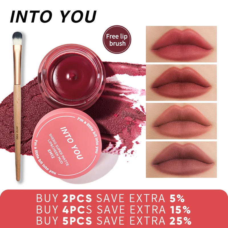 Top Trends: INTO YOU Makeup Muddy Texture Lip Gloss Long Lasting Red Lipstick Canned Lip Tint Velvet Matte Lip Mud Hot Sale Shoppable Styles