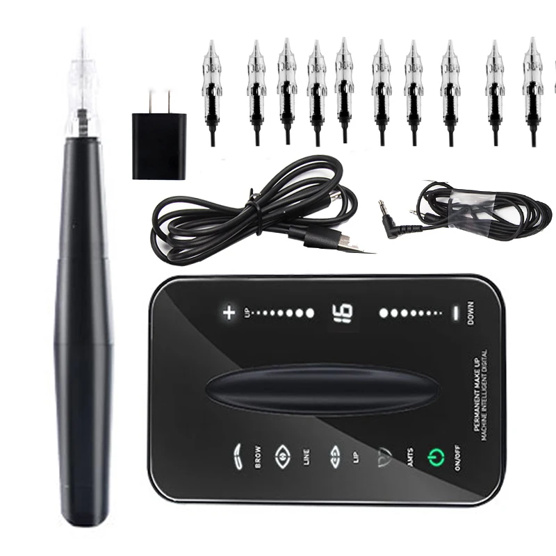 Top Trends: Professional Digital LCD Touch Screen Tattoo Machine Kits For Permanent Makeup Micropigmentation Demographic Eyebrow Tattoo Pen Shoppable Styles