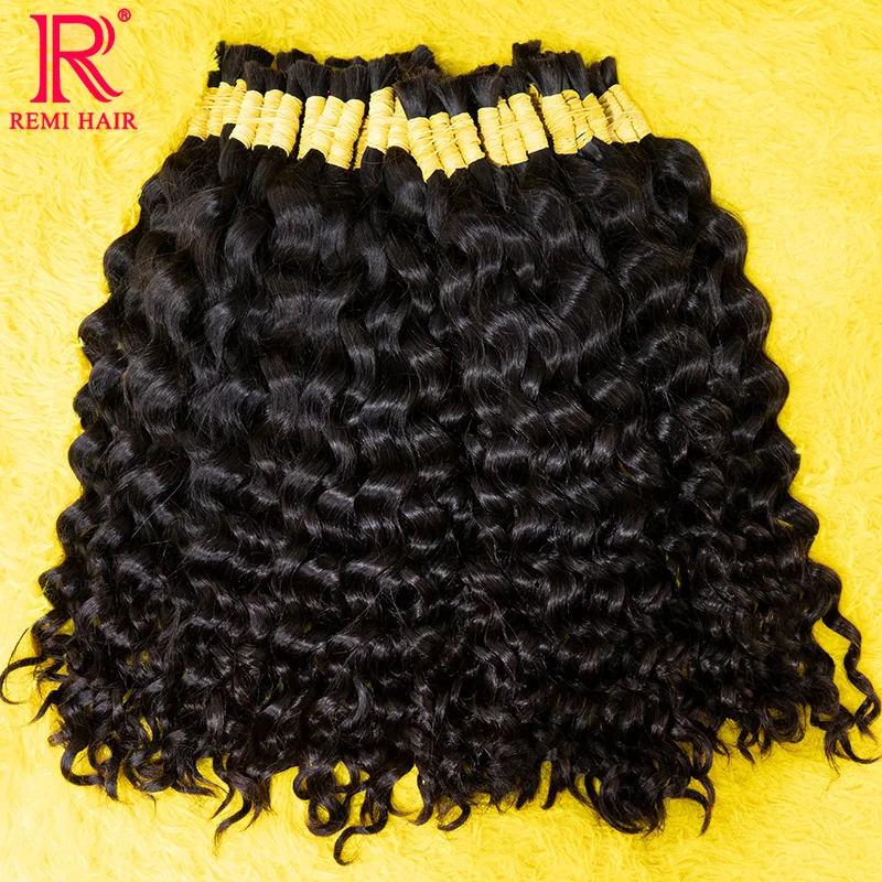 Top Trends: Indian Hair Loose Deep 100% Remy Hair Extensions Unprocessed No Weft Human Hair Bulks Weaving Hair For Women Braiding Seamless Shoppable Styles