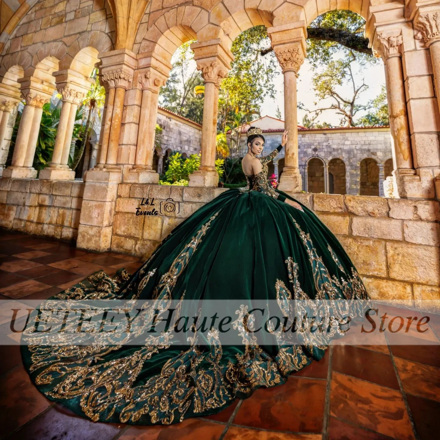 Top Trends: Green Quinceanera Dresses For Mexico 16 Girl Sweetheart Long Train Luxury Birthday Prom Dress Vestido De 15 Quinceañeras Shoppable Styles