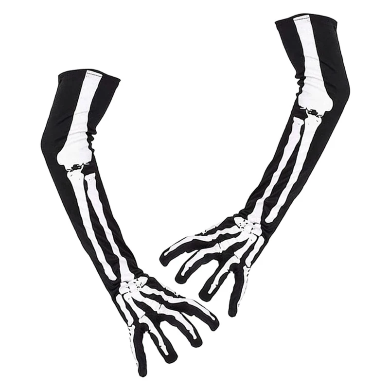 Top Trends: Skeleton Gloves Warm Full Finger Mittens For Halloween Cosplay Party And Daily Wears One Size Fits For Most Adults Shoppable Styles