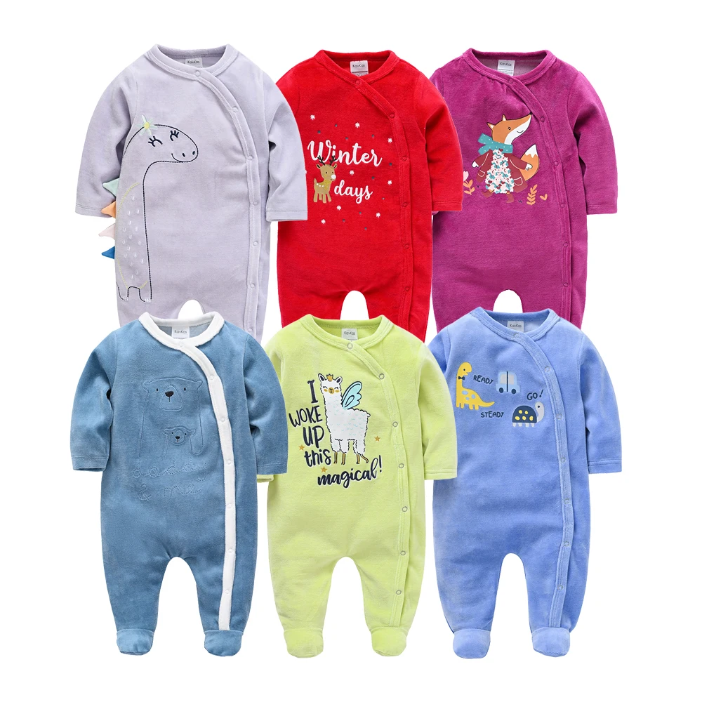 Top Trends: Kavkas Spring New Baby Clothing Boys Velour Warm Romper Sets Long Sleeve Jumpsuit Kids Playsuit Newborn Boys Shoppable Styles