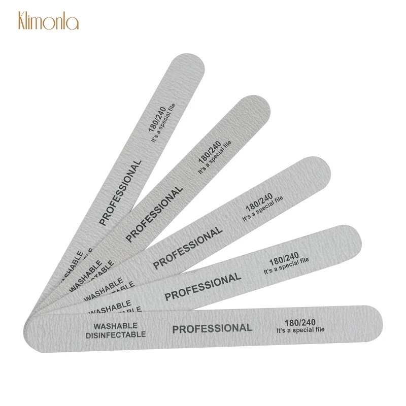 Top Trends: 10pcs / lot Sandpaper Nail File For Gel Nails 180 / 240 Professional Manicure Buffer Pedicure Double-sided Set De Limas Nail Tools Shoppable Styles