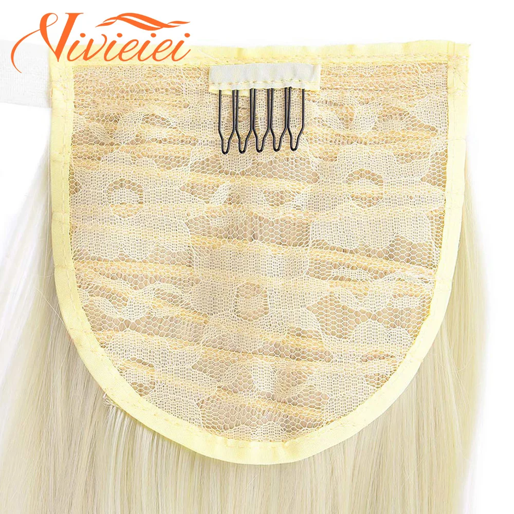 Top Trends: VIVIEIEI Ponytail Hair Extension 22 Inch 100g Natural Black Ponytail Extension Clip In Wrap Around Hair Extension Hairpieces Shoppable Styles - Image 3