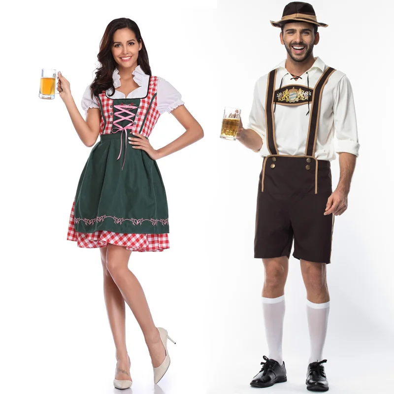 Top Trends: Women Bavaria Oktoberfest Dress Costume Man Dirndl Lederhosen Beer Carnival Party Outfit Fancy Dress Shoppable Styles