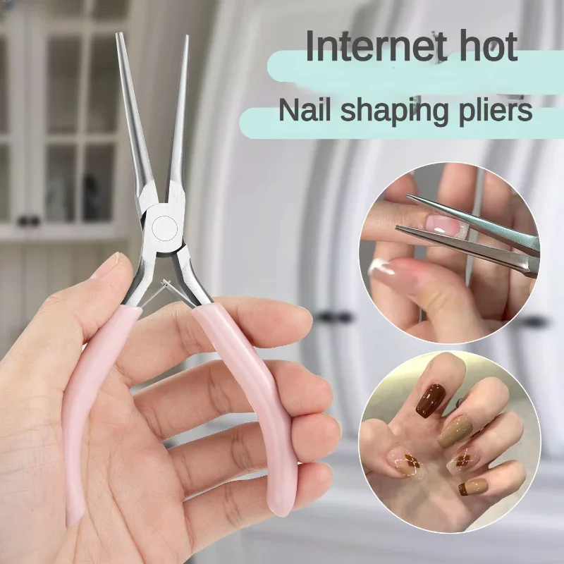 Top Trends: New Nail Art Shaping Tweezers Stainless Steel Multi-Function Clip Tip Extension UV Gel C Curve Pinching Manicure Tools Shoppable Styles - Image 2