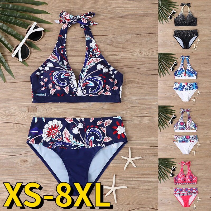 Top Trends: Women Summer Swimsuit Two Piece Set Beachwear Swim Suit Female Sexy Vintage Bathing Suit Bikini New Design Printing Swimwear Shoppable Styles