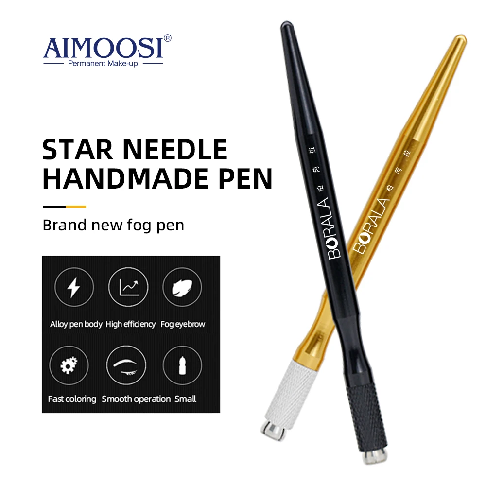 Top Trends: AIMOOSI Borala 2Pcs Tattoo Microblading Pen Manual Piercing For Eyebrows Eyeliner Lips Body Art Semi Permanent Makeup Supplies Shoppable Styles