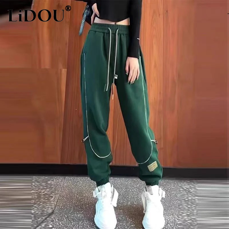 Top Trends: Spring Autumn Street Style High Waist Loose Casual Fashion All-match Pants Women Hip Hop Y2K Trend Sweatpants Ladies Trousers Shoppable Styles