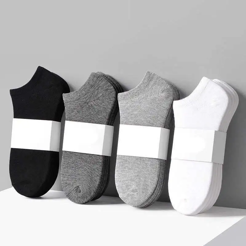 Top Trends: 10 Pairs And 5 Pairs Women Socks Breathable Sports Socks Solid Color Boat Socks Comfortable Cotton Ankle Socks White Black Shoppable Styles