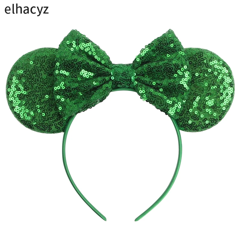 Top Trends: Classic Embroidery Sequin Mouse Ears Headband Girls Glitter Bow Party Hairband Women Festival Headwear DIY Kids Hair Accessories Shoppable Styles