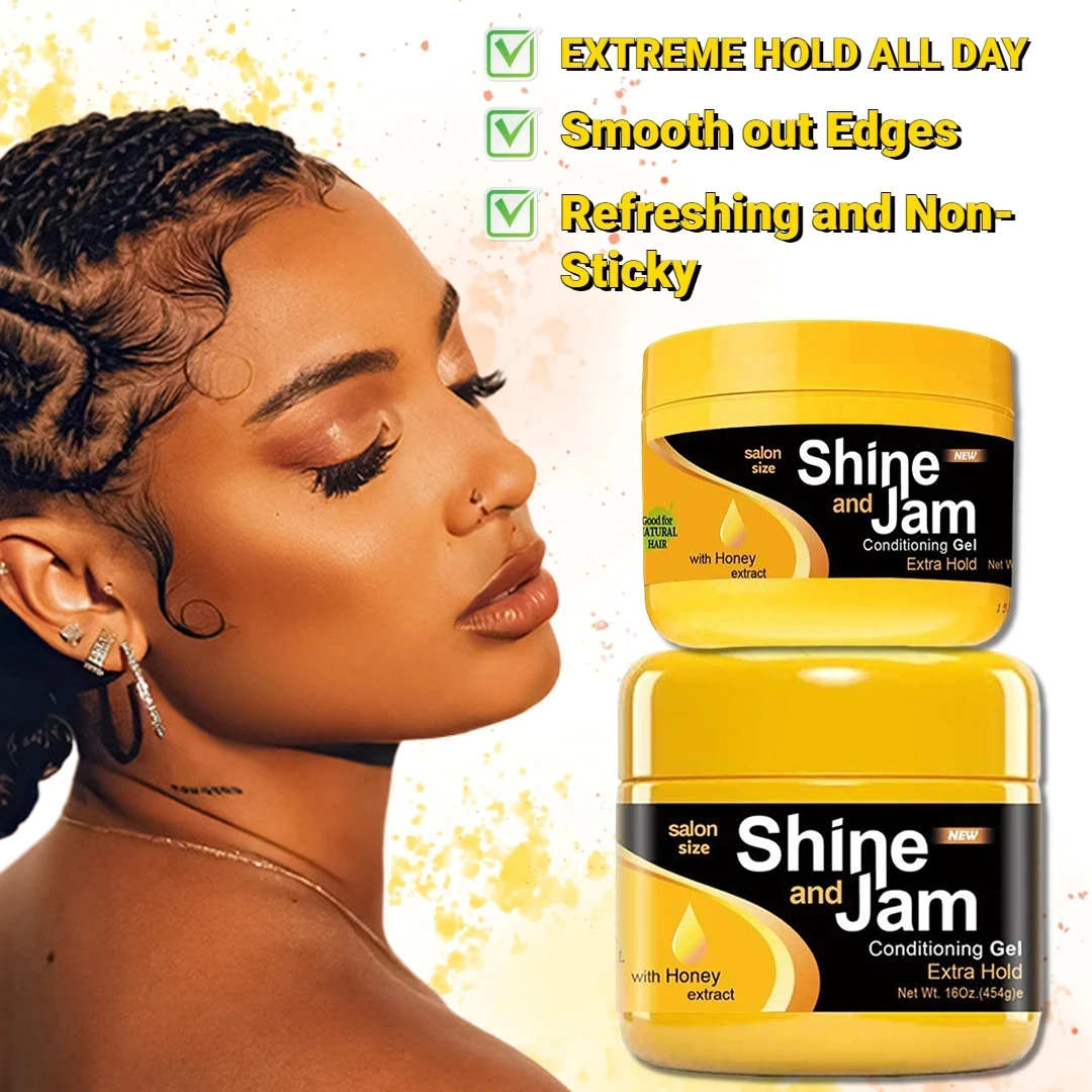 Top Trends: Shine And Jam Gel Braid Gel For Twist Locs Braids Strong Edge No Flake Braiding Gel Edge Control For Frizz Hair Styling Shoppable Styles - Image 4