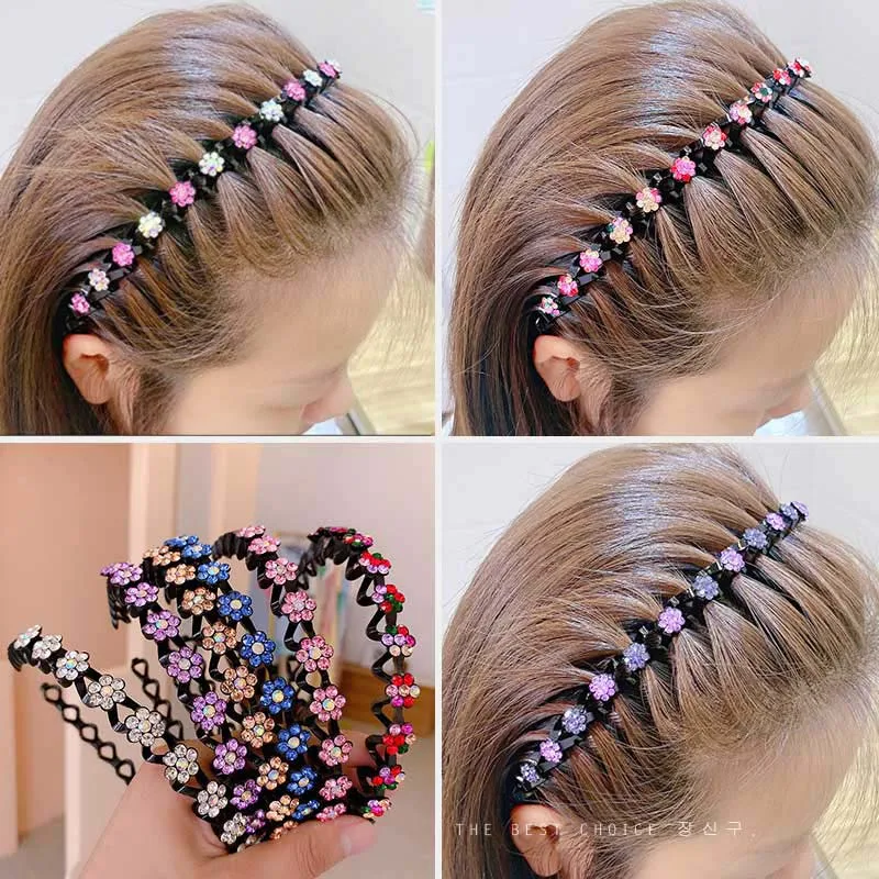 Top Trends: New Rhinestone Pearl Non-Slip Hairbands Elastic Headband Flower Women Hair Hoop Bands Bezel Girls Fashion Hair Accessories Gifts Shoppable Styles