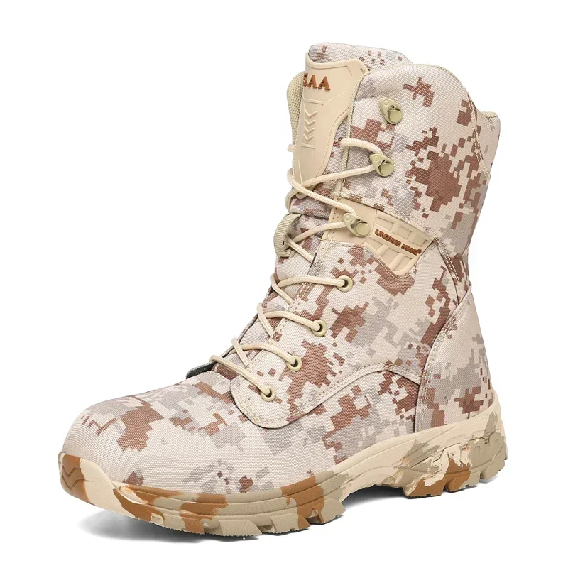 Top Trends: Camouflage Men Boots Work Safty Shoes Men Desert Tactical Military Boots Autumn Winter Special Force Army Ankle Boots Men Male Shoppable Styles