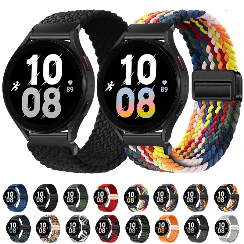 Top Trends: 20mm 22mm Braided Nylon Strap For Samsung Galaxy Watch 6 5 4 Magnetic Bracelet Belt Huawei Watch 4 Pro / GT3 Pro Amazfit GTR4 Band Shoppable Styles