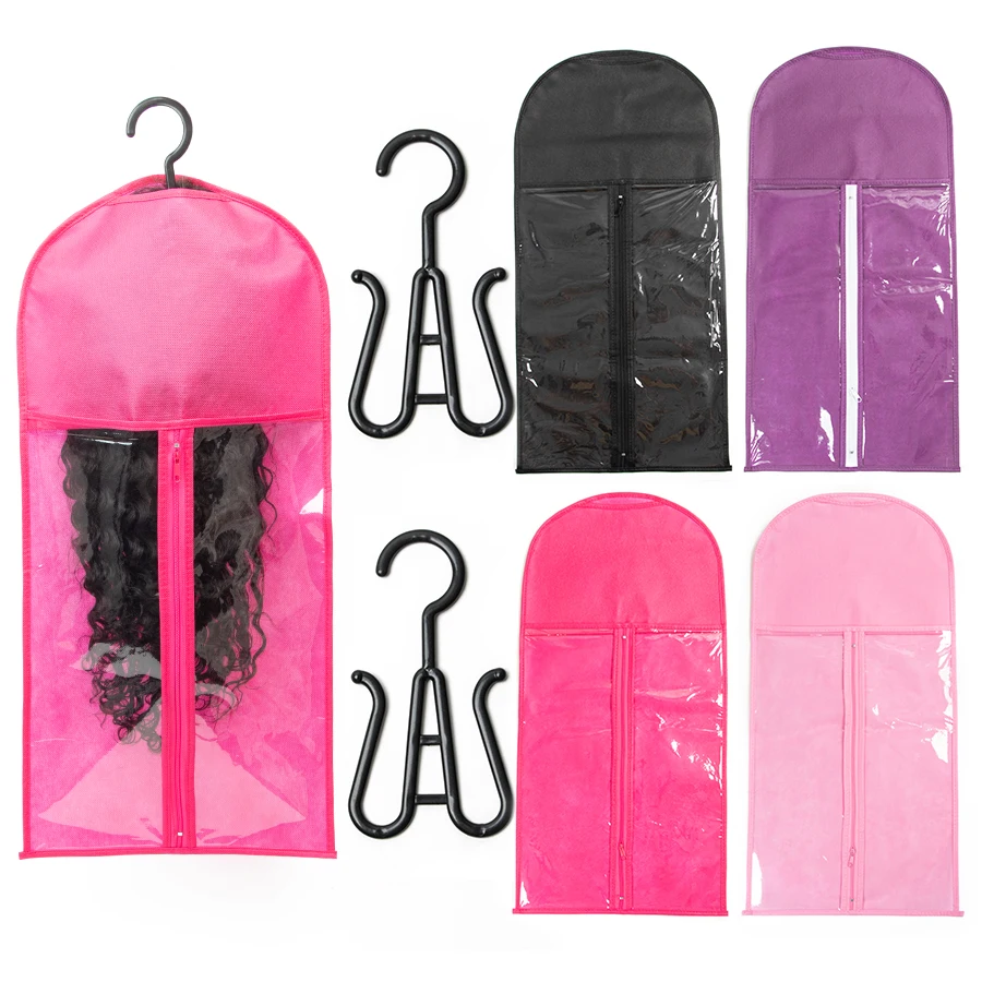 Top Trends: Wig Storage Bag With Hanger For Lace Wigs Storage Bag For Multiple Wigs Pink Black Purple Color Wig Bag For Straight Wig Shoppable Styles