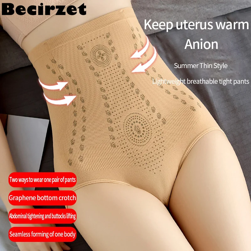 Top Trends: High Waist Control Panties Ions Tech Unique Fiber Restoration Shaper Fat Lose Slimming Underwear Women Shapewear Shoppable Styles