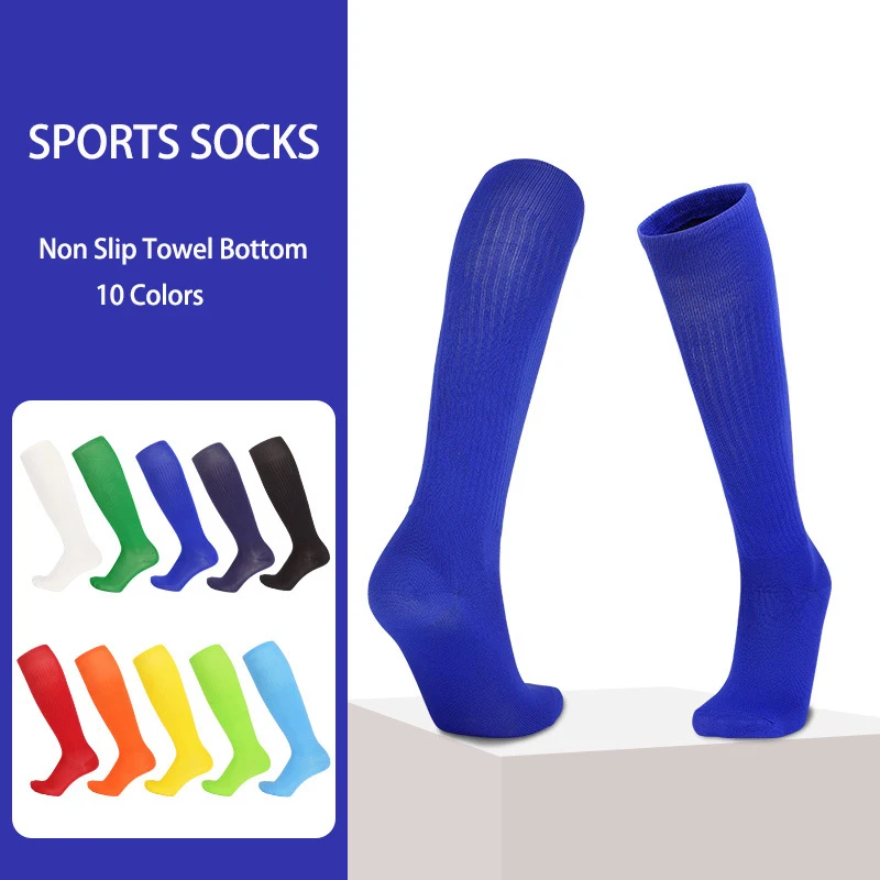 Top Trends: Professional Sports Socks Children's Long Socks Solid Color Thin High Training Soccer Socks Men's Long Socks Children Socks Shoppable Styles