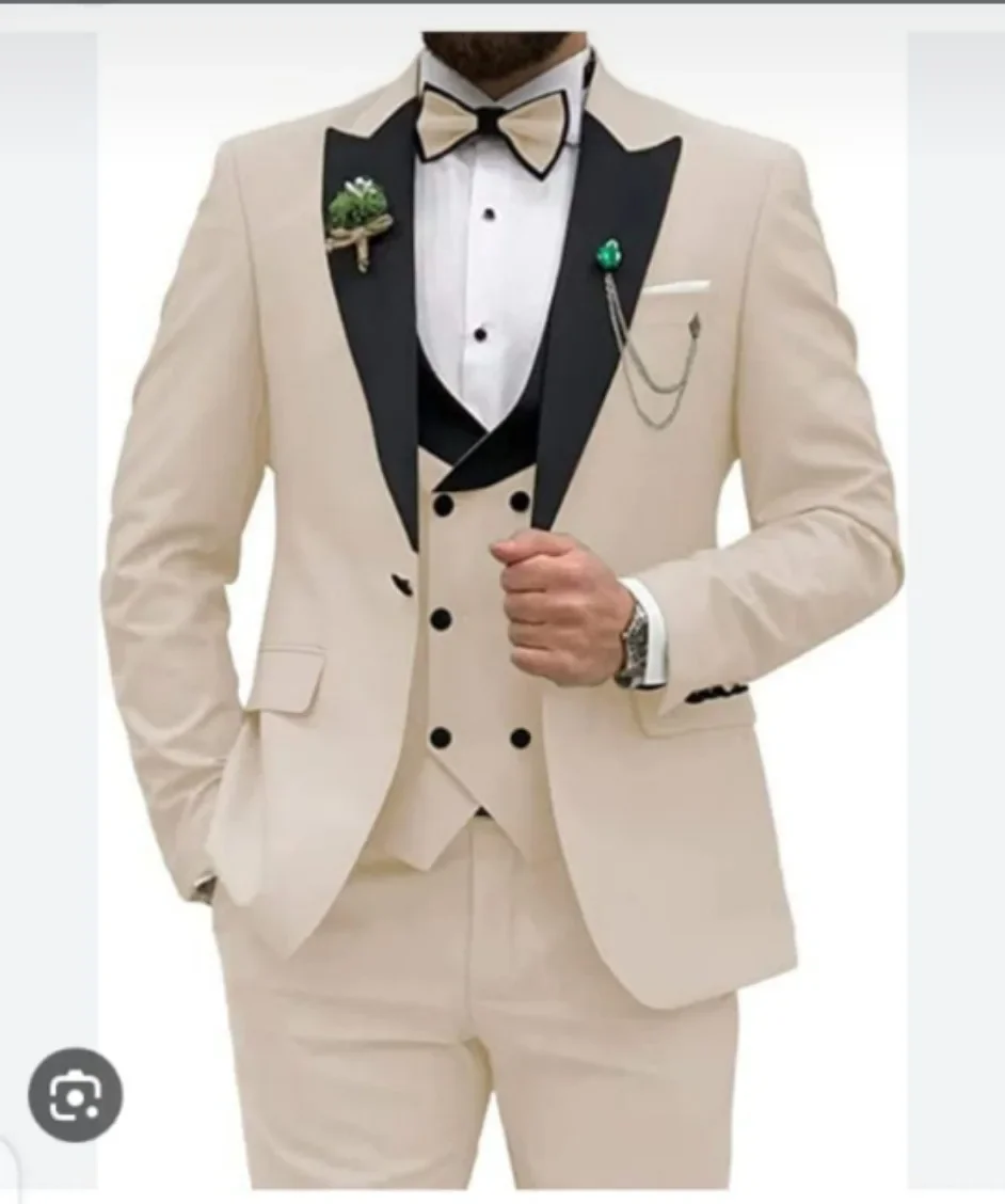 Top Trends: New Casual Business Men&#039;s Suit Three-piece Bridegroom Best Man Wedding Banquet Dress Costume Homme Trajes Elegante Para Hombres Shoppable Styles