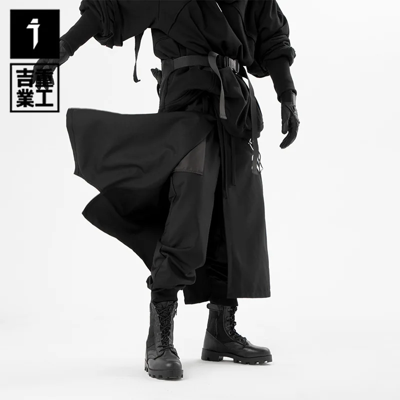 Top Trends: 11 BYBB'S DARK Functional Robe Skirt Pants 2023 Autumn Tactical Skirt Joggers Pant Men Outdoor Hip Hop Streetwear Trouser Y2K Shoppable Styles