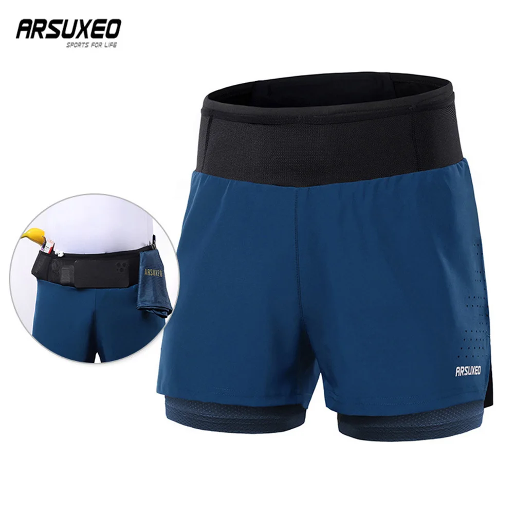 Top Trends: ARSUXEO Men Running Shorts Outdoor Sports Jogging Short Pants Gym Training Fitness Exercise 2 In 1 Shorts Breathable Quick Dry Shoppable Styles