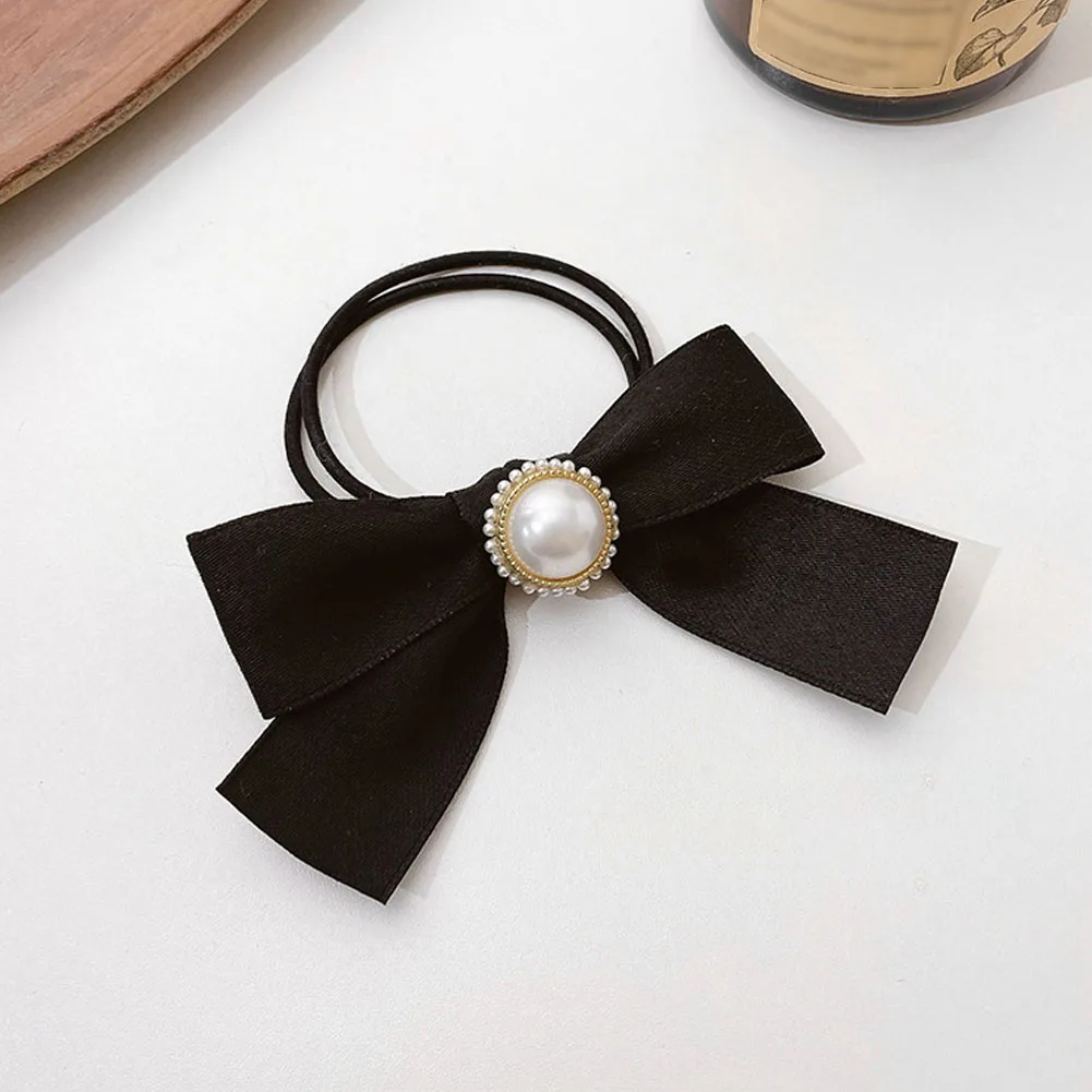 Top Trends: Retro Black Bows Hair Ties Elegant Ponytail Holder Elastic Hair Bands Fashion Korean Hair Rope Scrunchies Headwear Accessories Shoppable Styles - Image 5