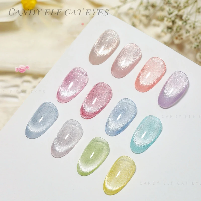 Top Trends: 15ml Candy Cat Eye Magnetic Gel Polish For Nail Art Soak Off Manicure Pink Magnetic Gel Semi Permanent UV LED Nail Varnish Gel Shoppable Styles