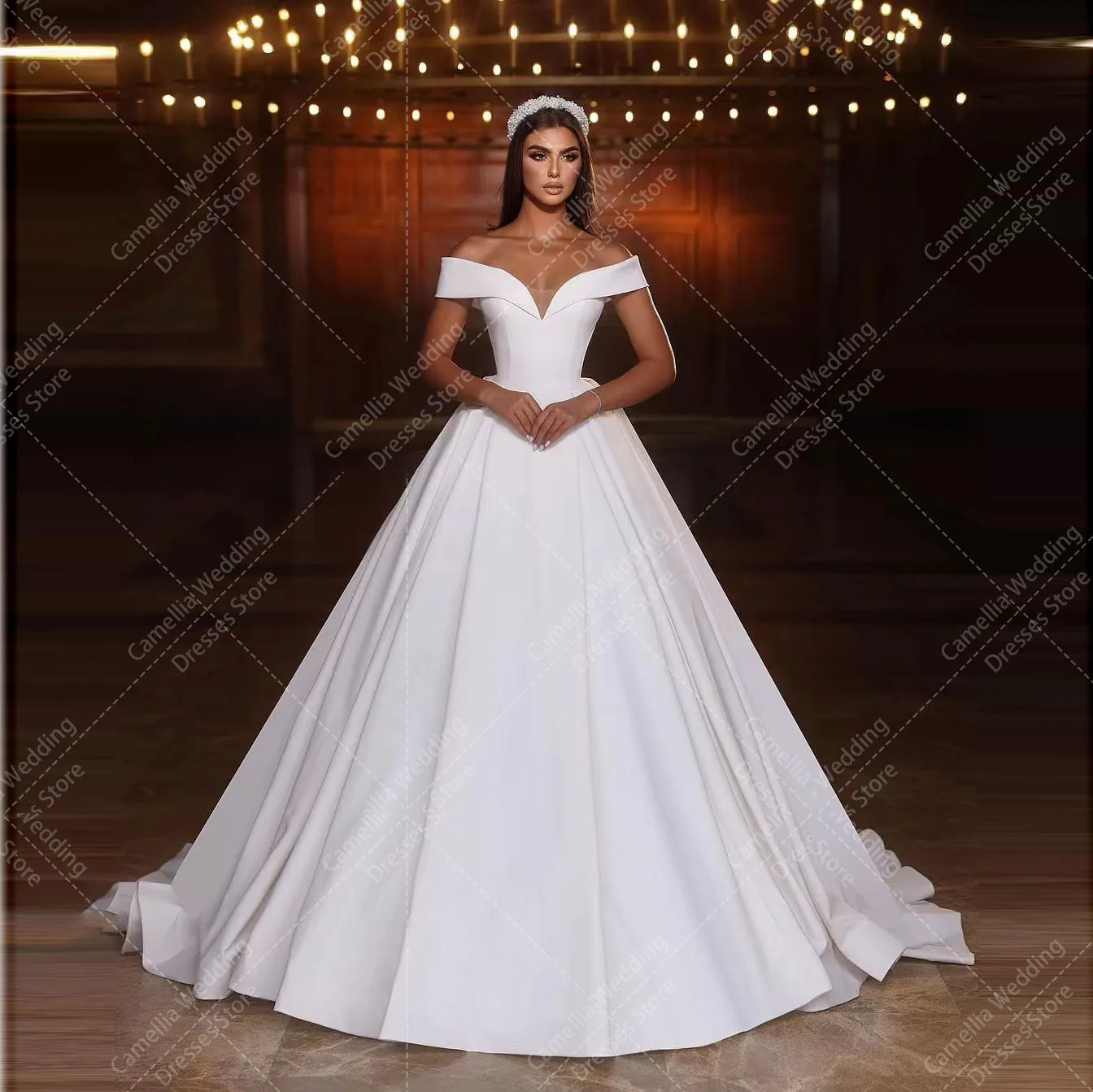 Top Trends: Luxury Gorgeous Wedding Dresses Elegant A Line Woman's V Neck Princess Satin Bride Gowns Formal Fashion Vestidos De Novia 2024 Shoppable Styles