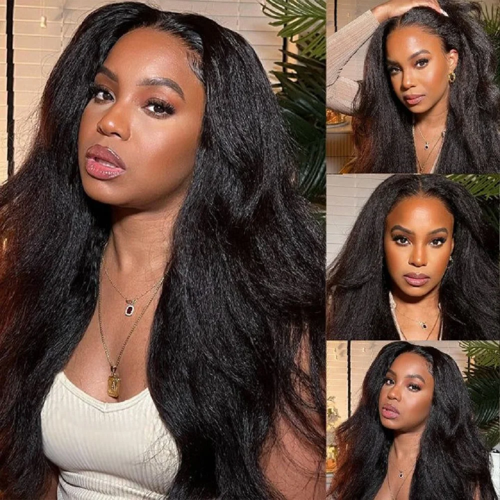 Top Trends: Nadula Hair Kinky Straight Glueless 13X4 Pre-Everything Wig 6X4.5 Pre Cut Lace Closure Wig 7X5 Bye Bye Knots Wig Human Hair Wig Shoppable Styles