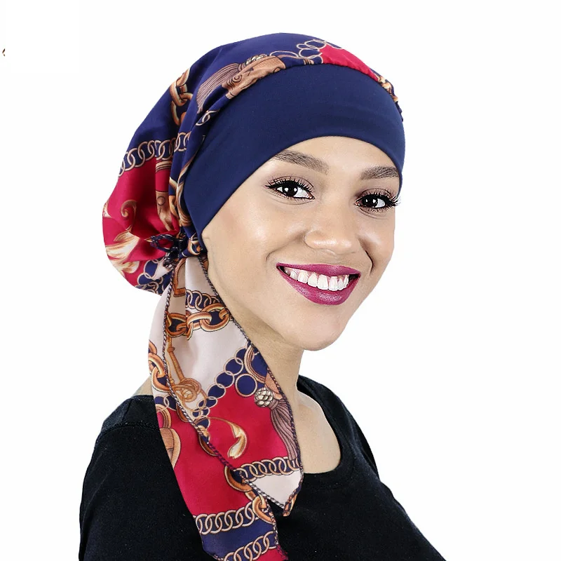 Top Trends: New Printed Elastic Women Inner Hijab Hat Muslim Turban Caps Cancer Chemo Caps Bonnet Ladies Under Hijab Caps Turbante Mujer Shoppable Styles