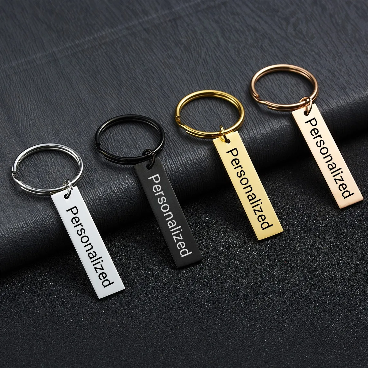 Top Trends: Personalized Custom Key Chain Customized Carved Name Date Phone Number Stainless Steel Car Keyring For Driver Anti-lost Keychain Shoppable Styles