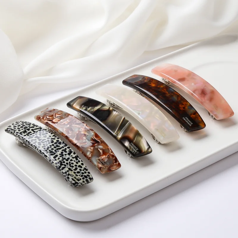 Top Trends: 8cm Long French Hairclips Hair Clip Barrettes Acetate Korean Fashion High Quality Headwear Hair Accessories For Women And Girls Shoppable Styles