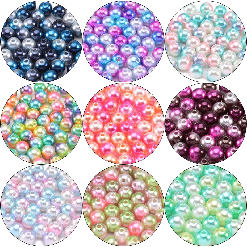 Top Trends: Louleur Imitation Round Pearls Acrylic Spacer Beads Loose Beads For Jewelry Making DIY Garment Pearls Beads DIY Bracelet Shoppable Styles