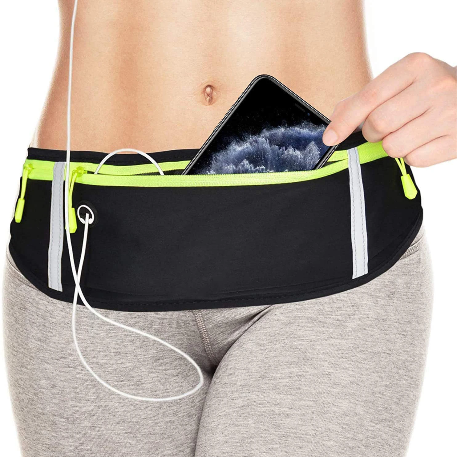 Top Trends: Running Sports Waist Bag For Women Men Gym Belt Bag High Elastic Oxford Cloth Waterproof Waist Pack Cycling Phone Earphone Bags Shoppable Styles