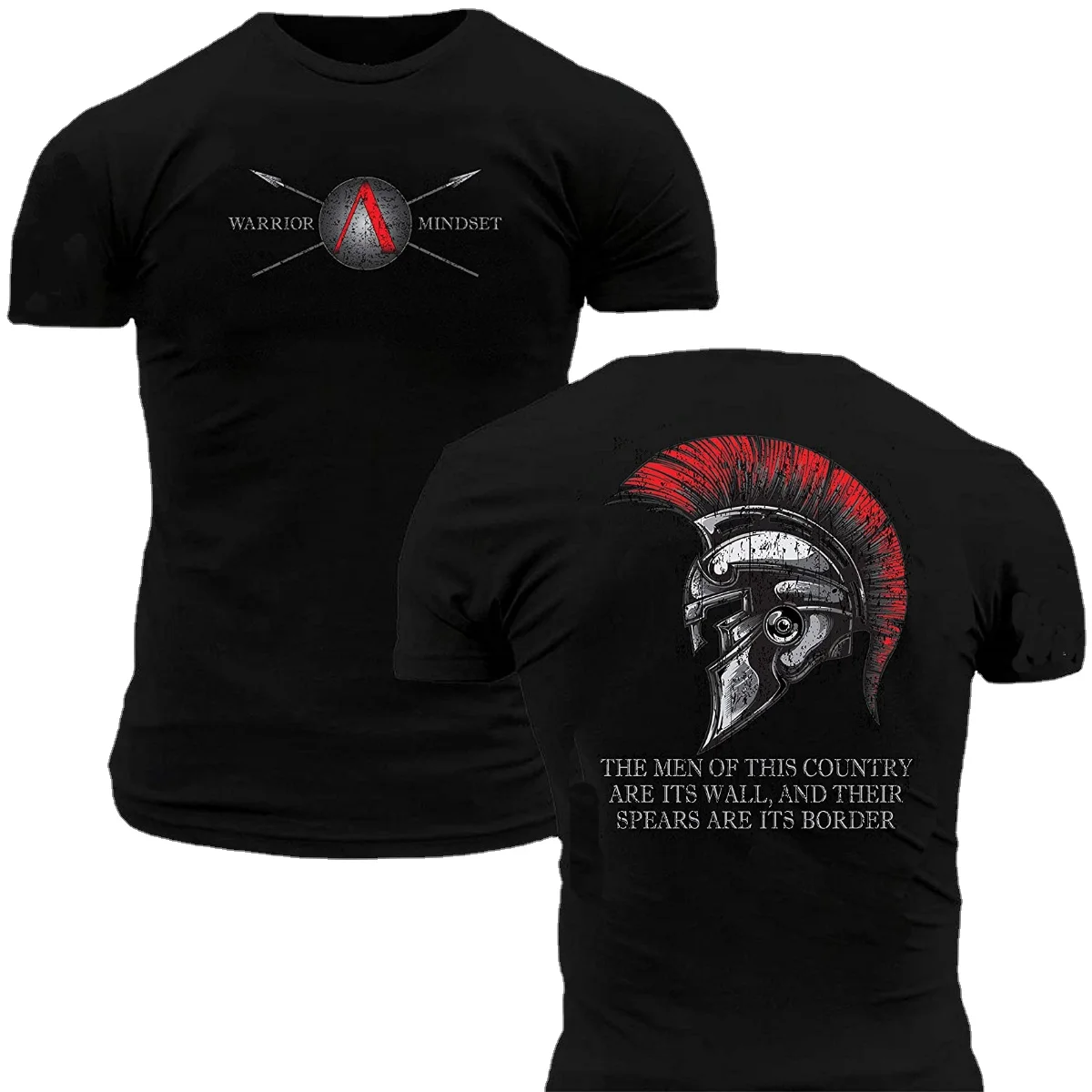 Top Trends: Spartan Battle Helmet Warrior Mindset T-Shirt Cotton O-Neck Short Sleeve Men&#039;s T Shirt Size S-3XL Shoppable Styles